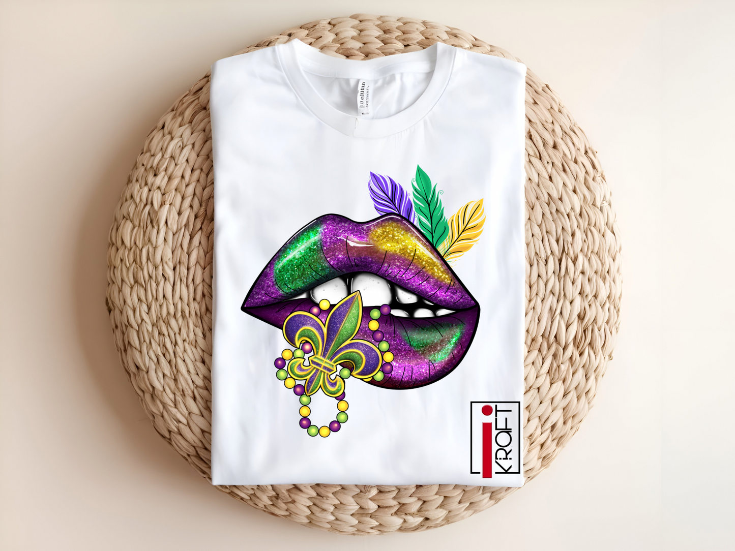 Mardi Gras Fleur De lis Lips