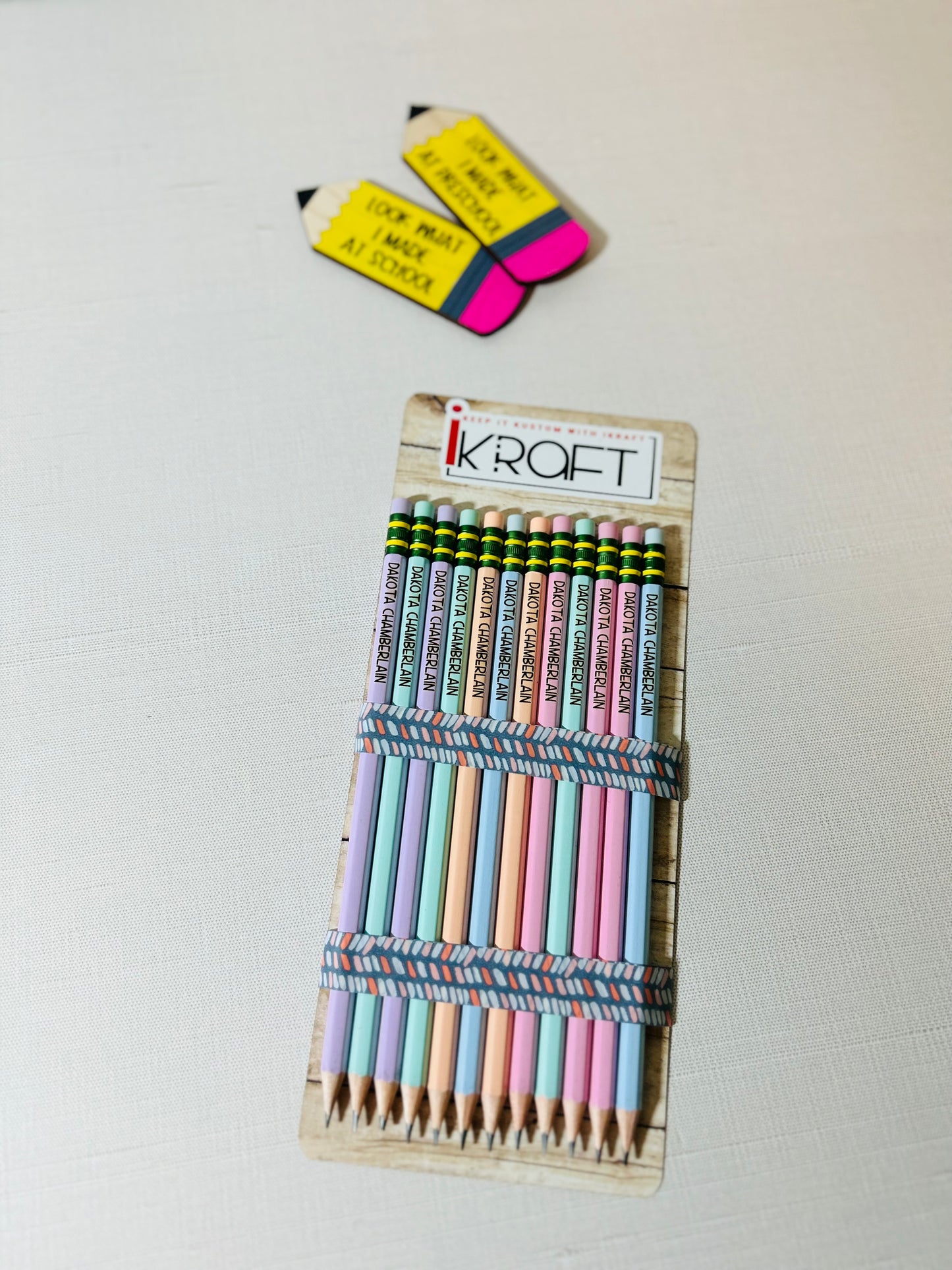 Pastel Kustom Engraved Pencils