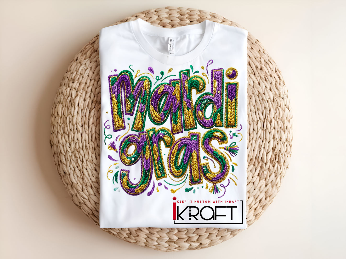 Mardi Gras Faux Yarn