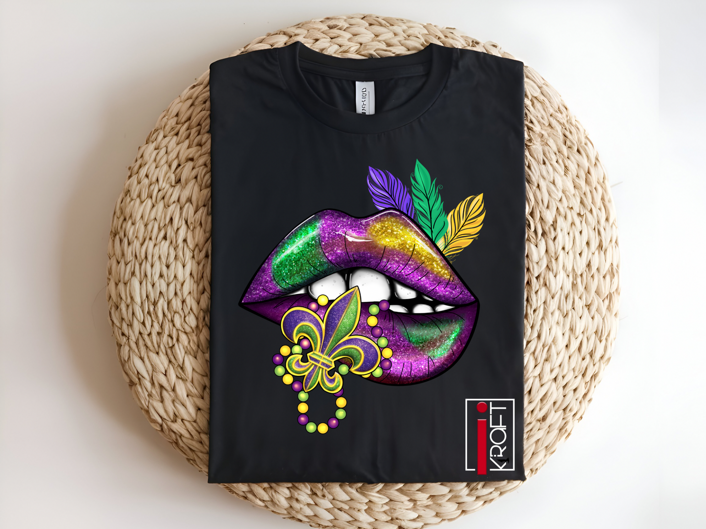 Mardi Gras Fleur De lis Lips
