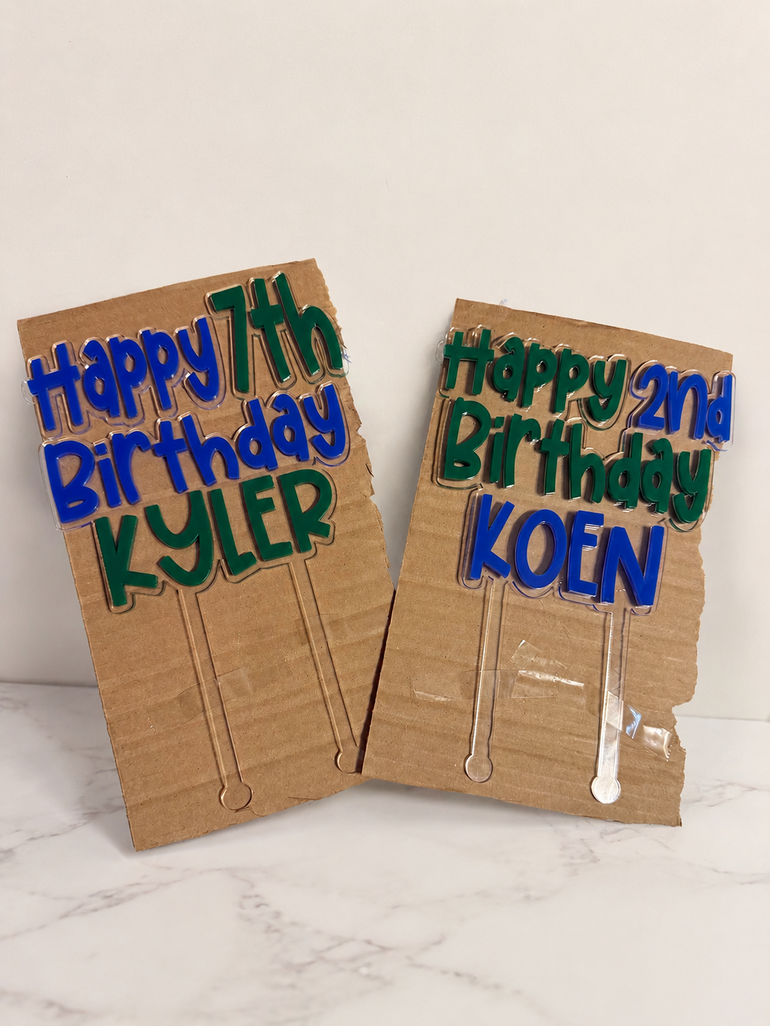 Acrylic Two Color Topper