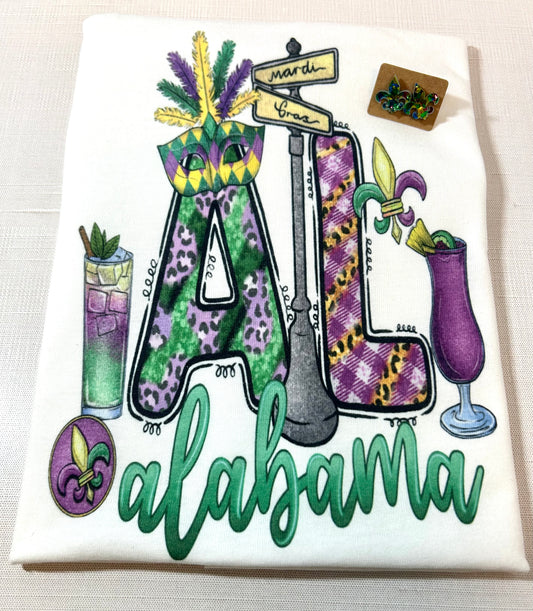 Alabama Mardi Gras Tee