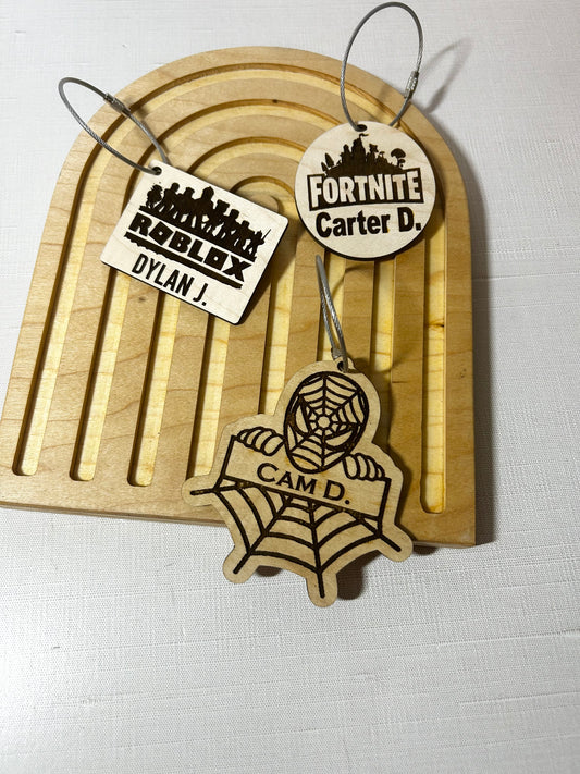 Backpack Tags (Wood)