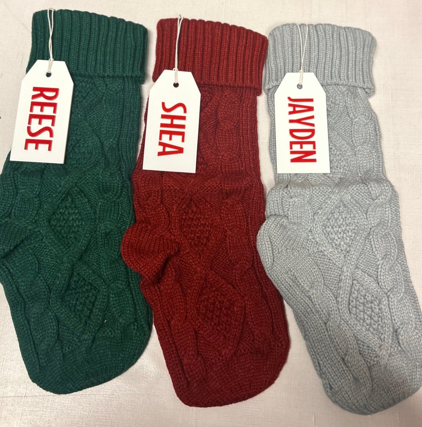 Custom Stocking Tags