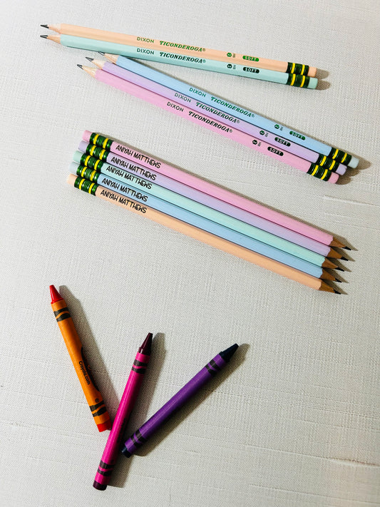 Pastel Kustom Engraved Pencils