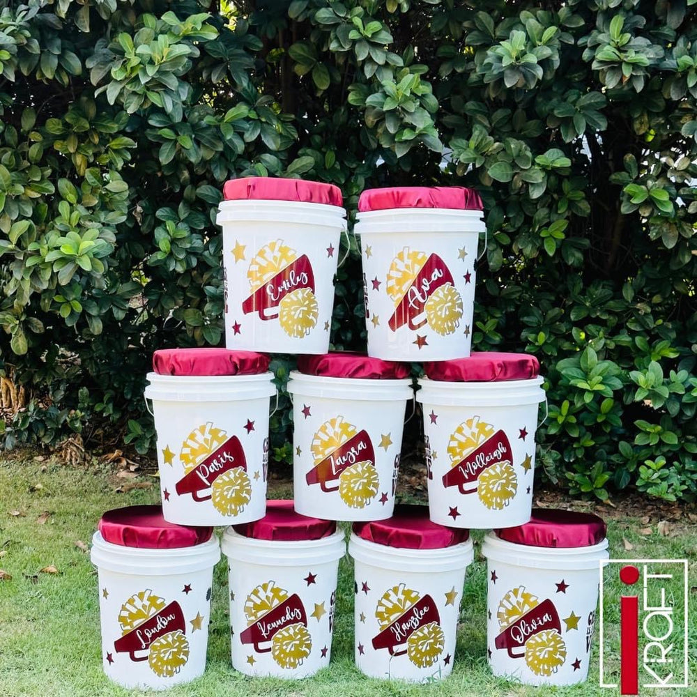 Personalized Cheer Bucket (5 gallon)