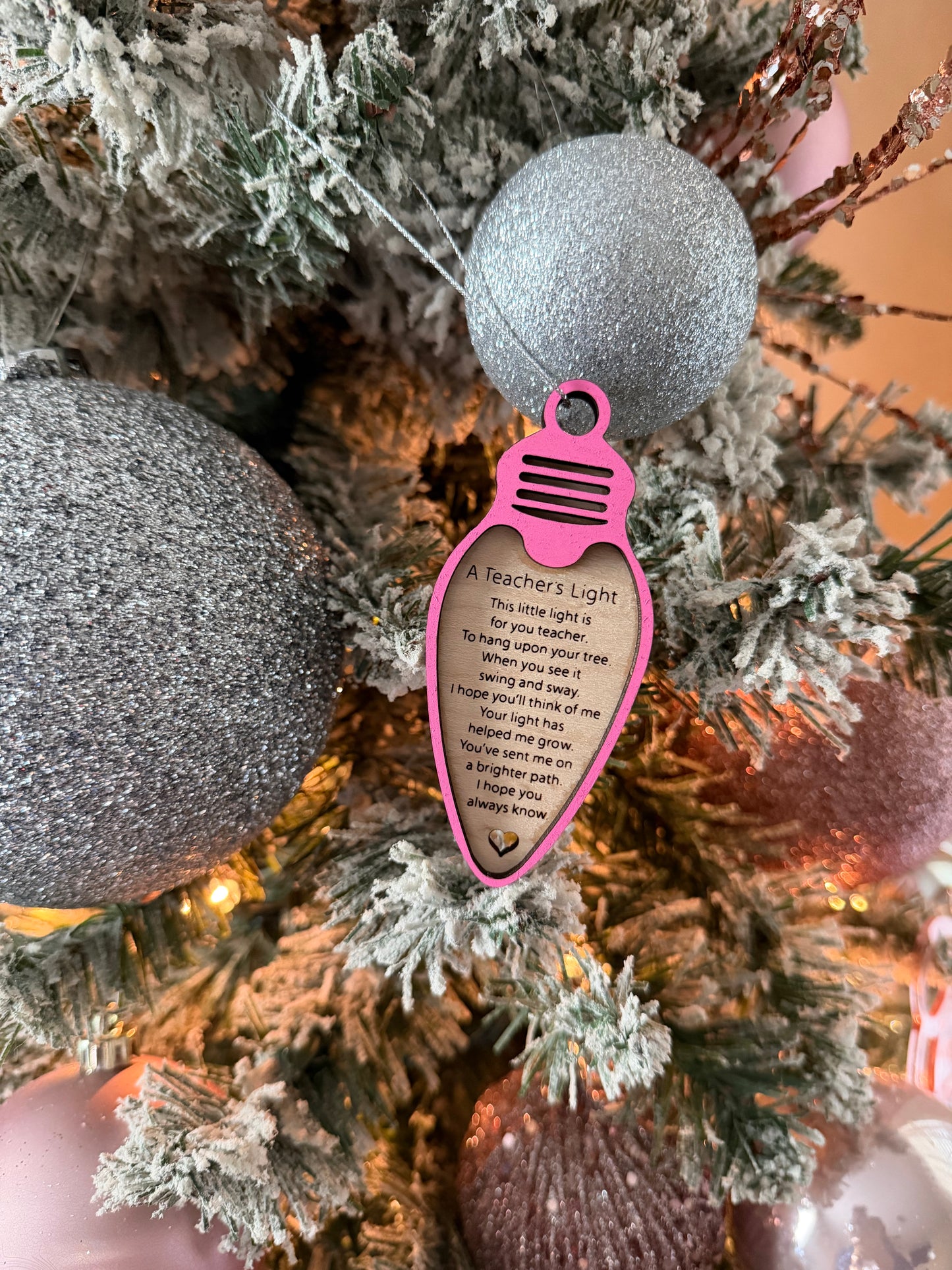 Teacher Light bulb ornament