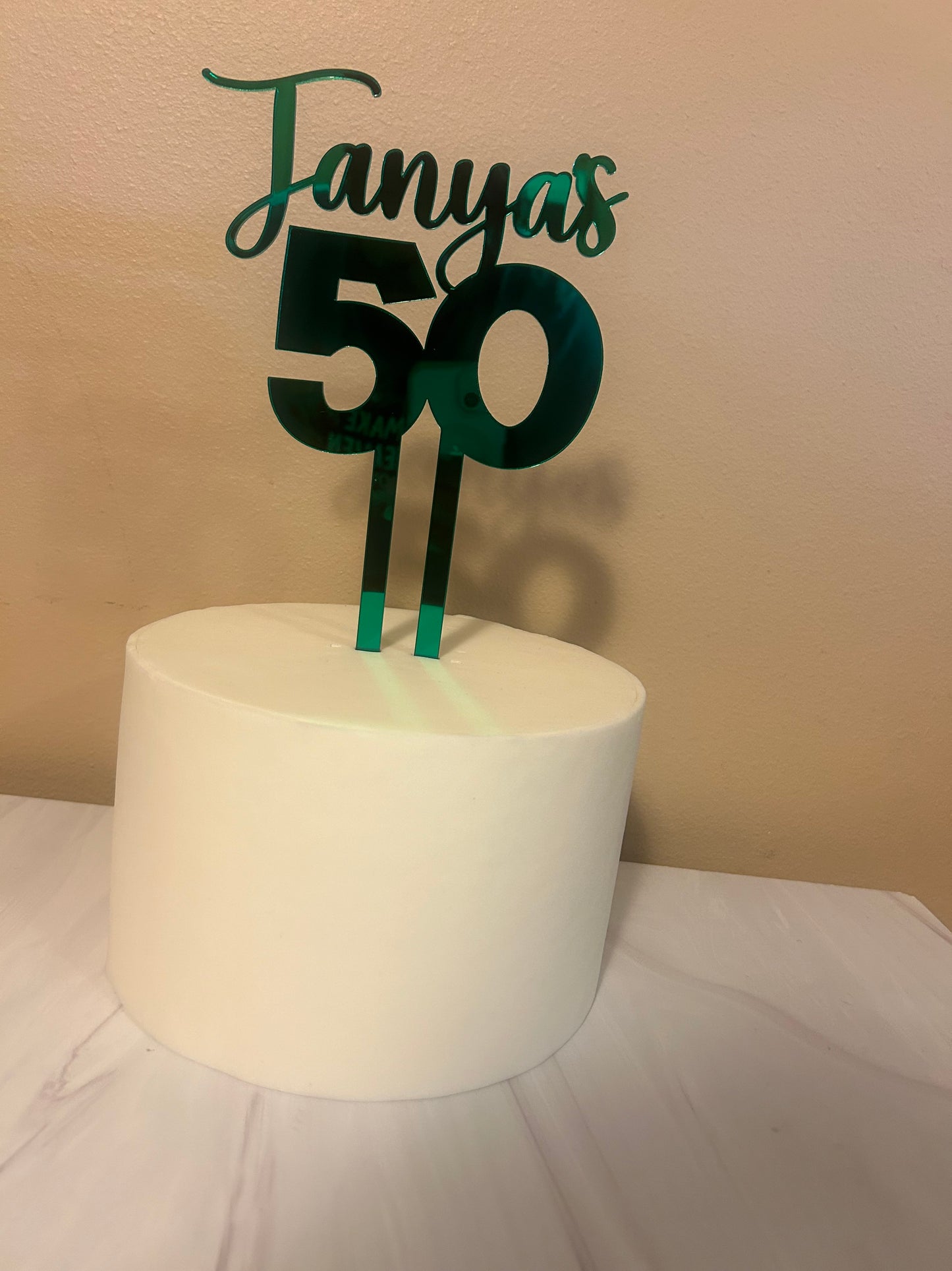 Acrylic Custom Cake Topper (Stick)