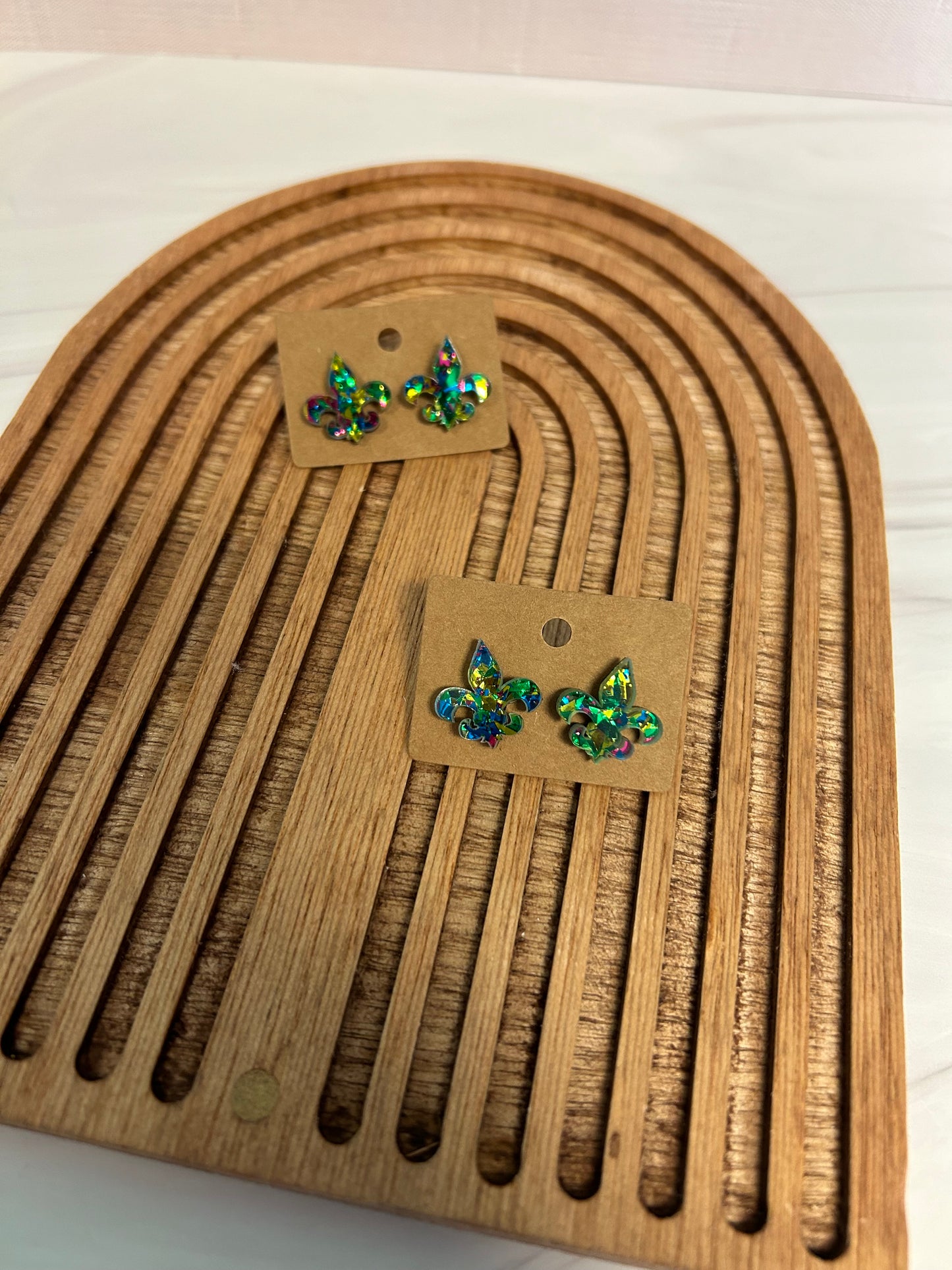 Fleur de lis Studs (colorful)