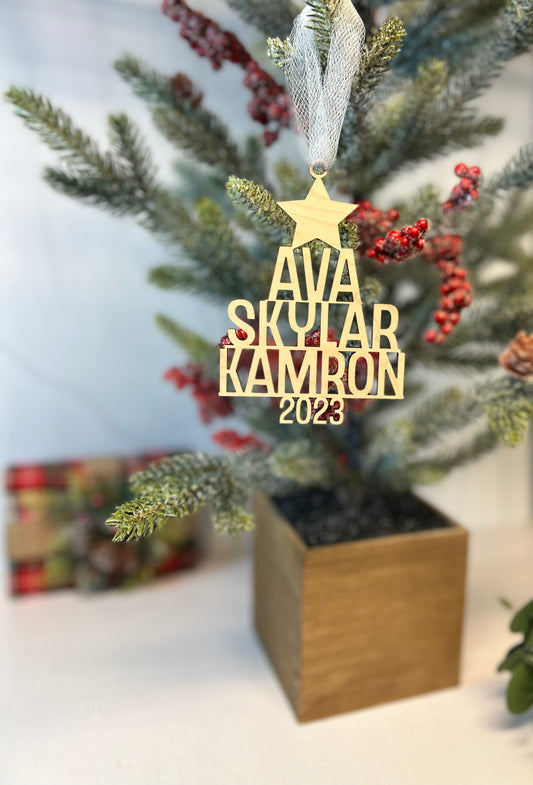 Christmas Family Name Ornament