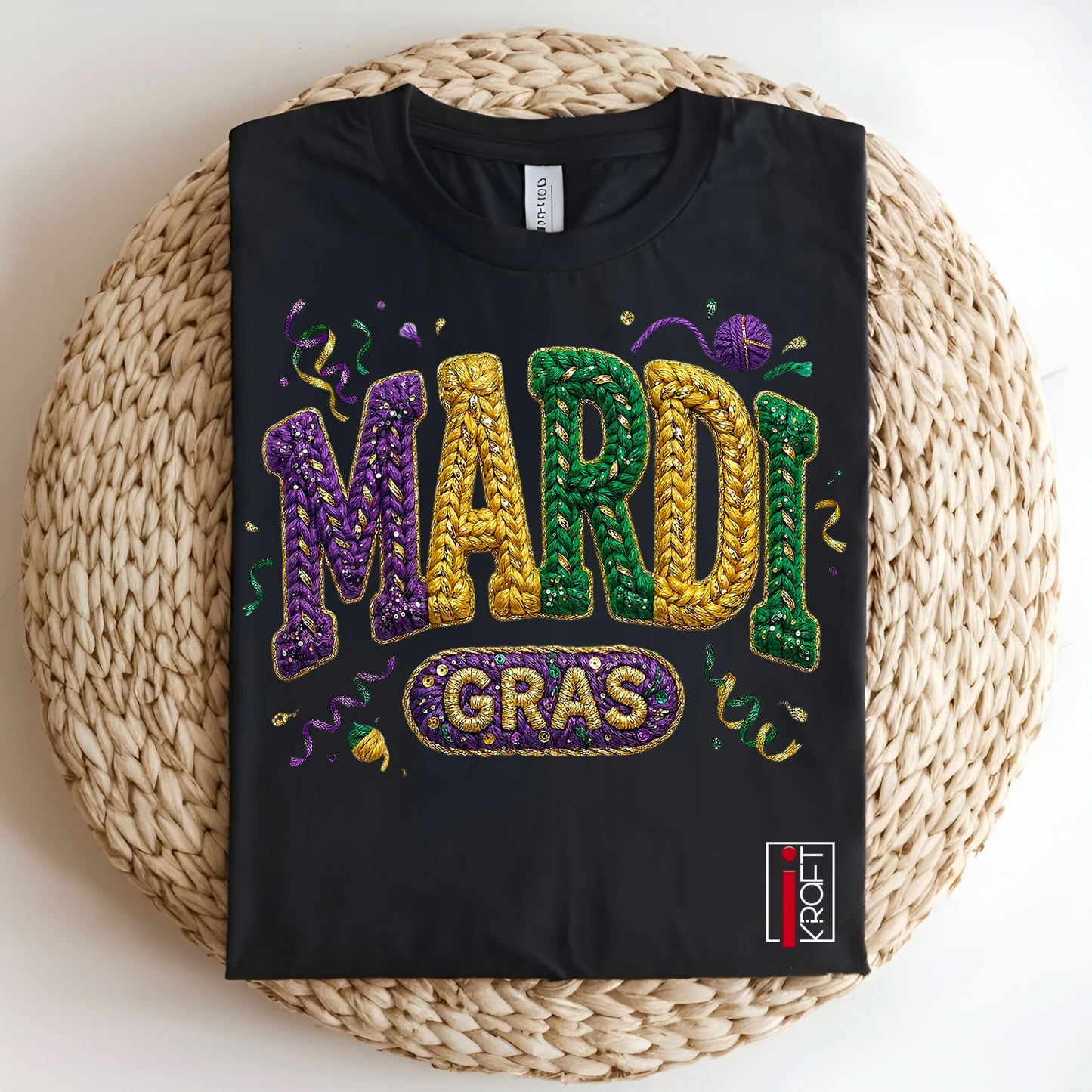 Faux Yarn Mardi Gras