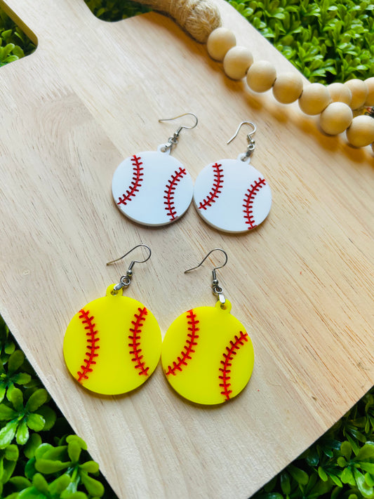 Acrylic Sports Earrings