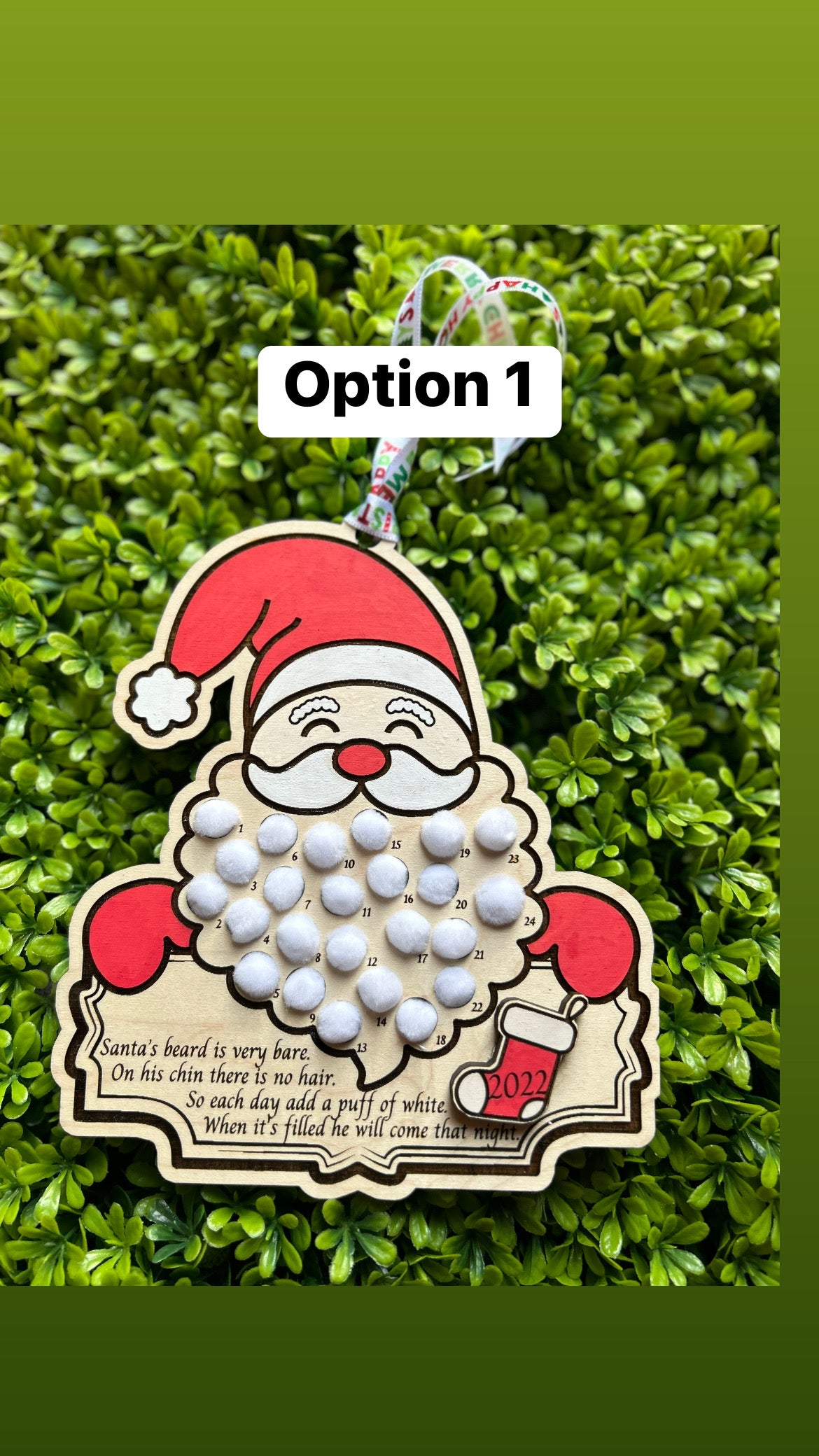 Santa Advent Ornament