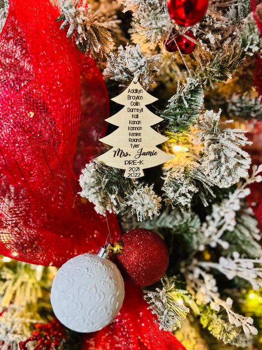 Custom Tree Name list Ornament