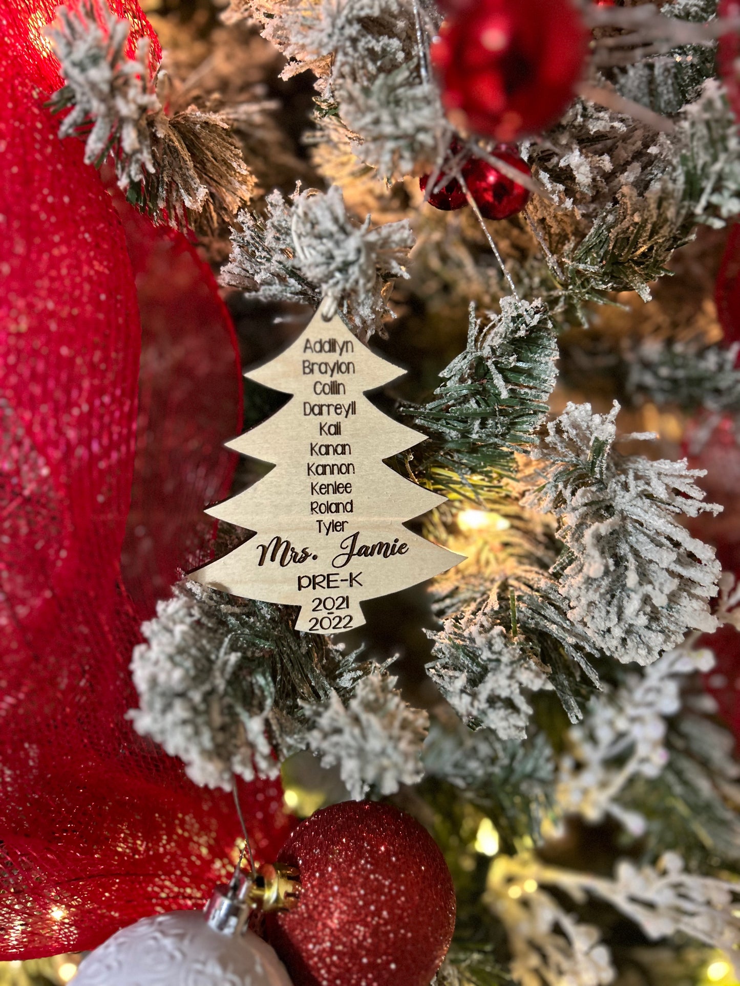 Custom Tree Name list Ornament