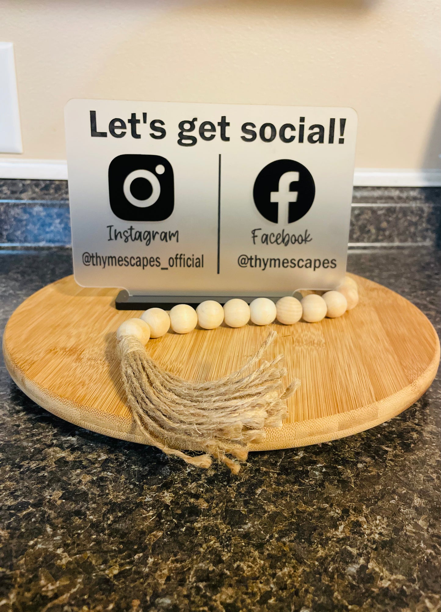 Social Media Acrylic Sign